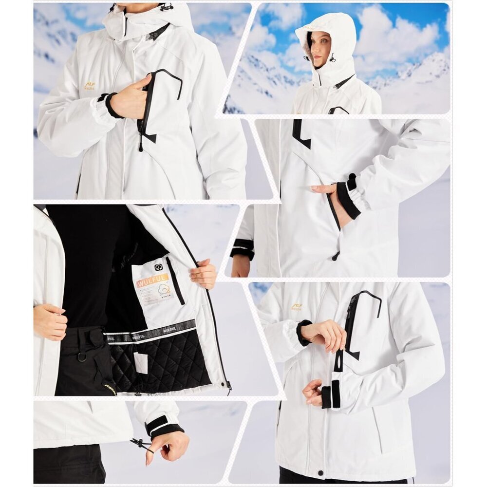 Women’s Waterproof Snow Ski Jacket Mountain Windproof Winter Coat with Detachabl - Picture 2 of 9